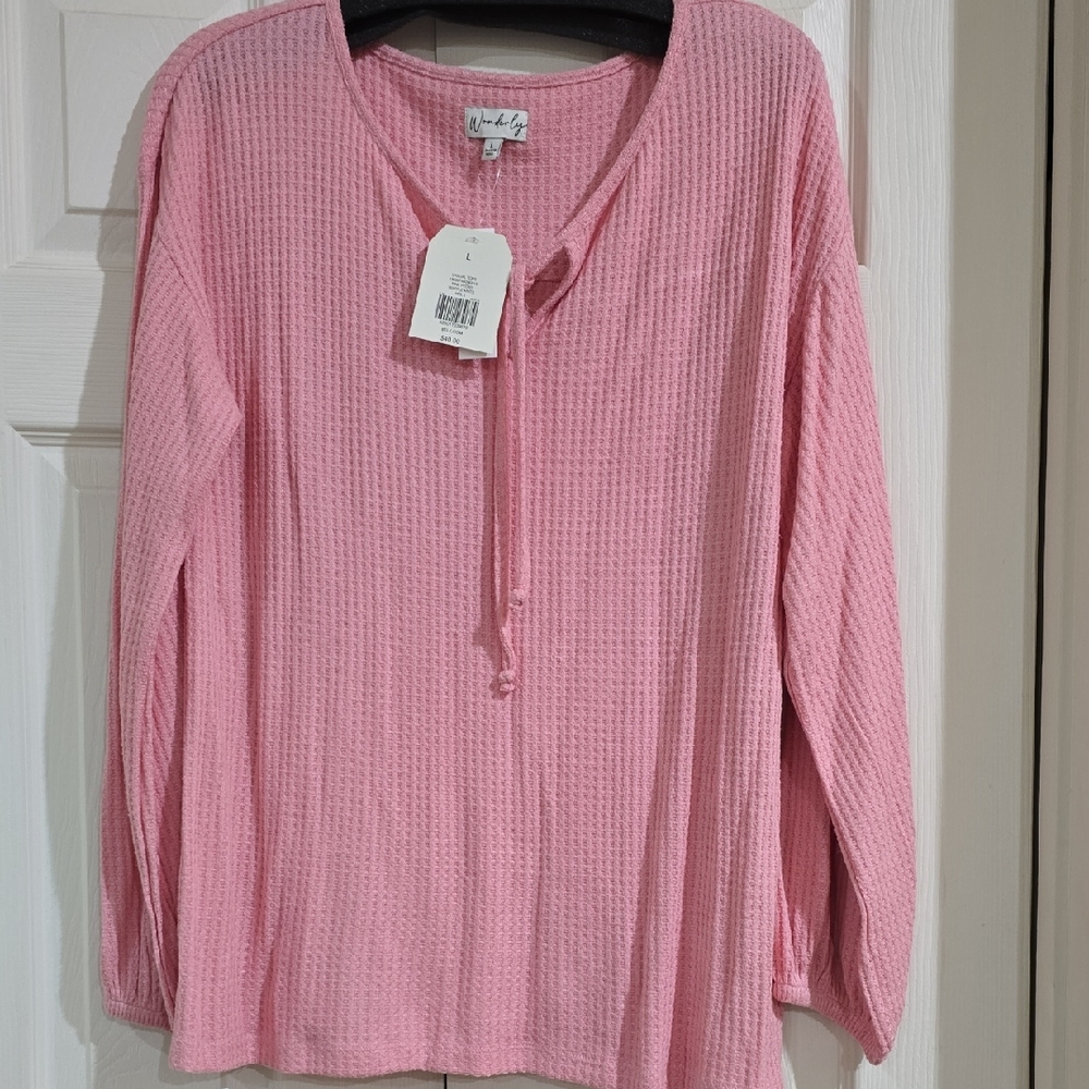 NWT- Waverly Waffle Knit Top